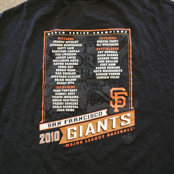 San Francisco Giants 2010 World Series Celebration 2 Sided T-Shirt - Picture 7 of 7